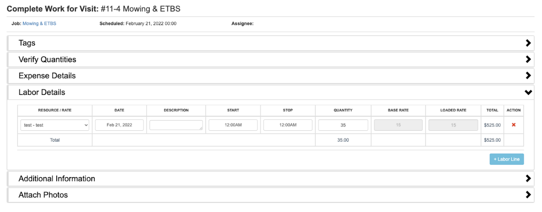 Labor Progress Report Widget SingleOps Knowledge Base
