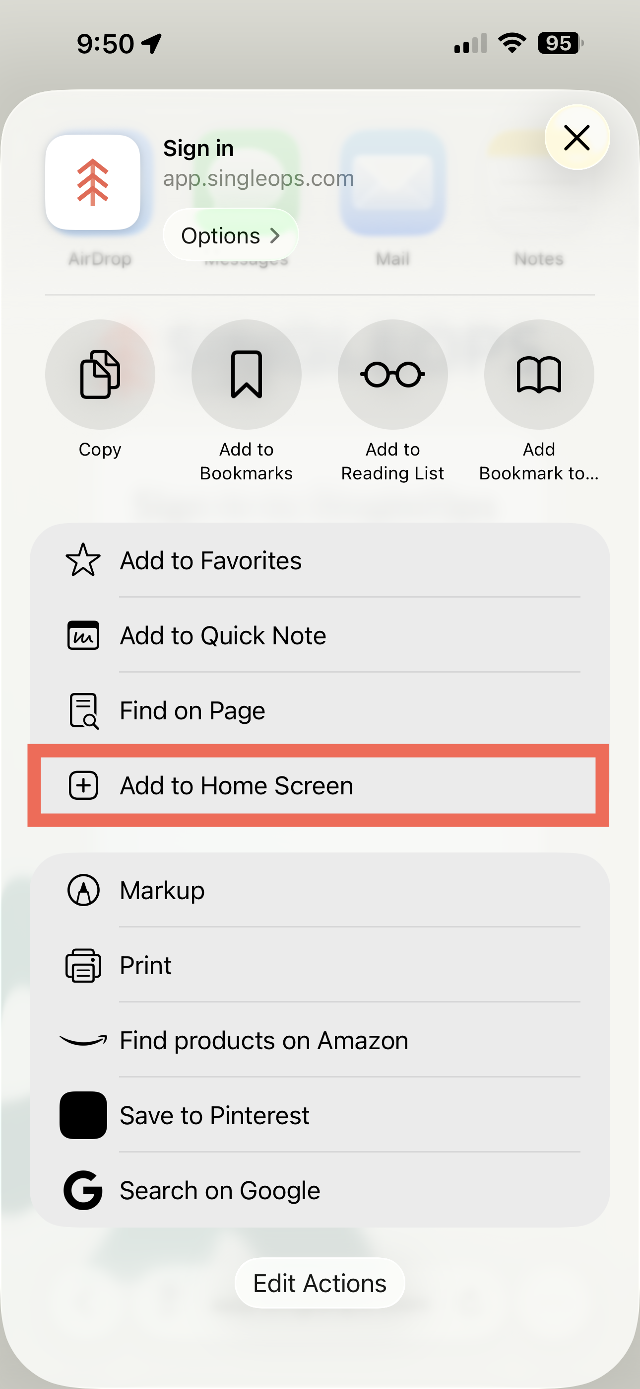 Add SingleOps Browser to Phone or Tablet Home Screen – SingleOps